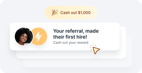 Reward on referral's first hire